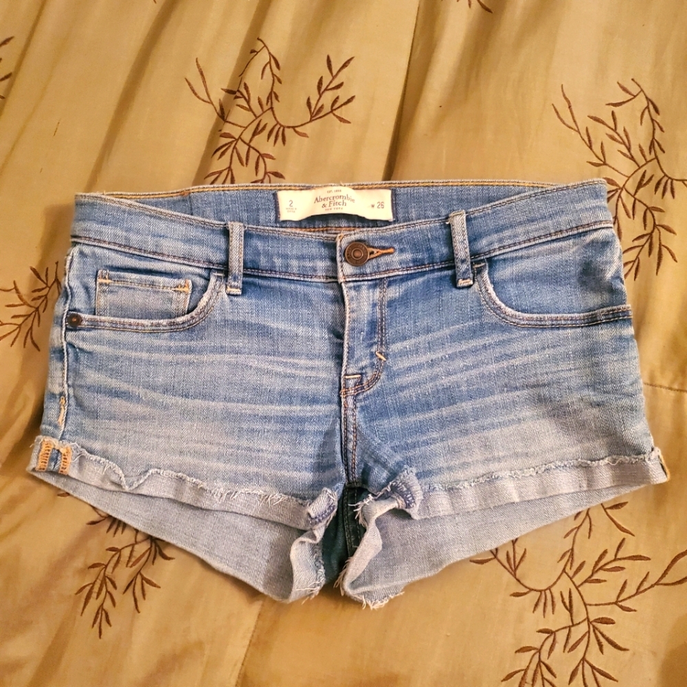 Low rise jean shorts
